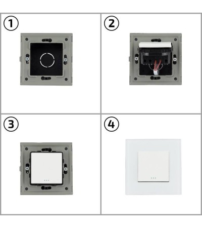 Bouton Poussoir Simple avec Cadre PC Modern - 35583 - vue 9