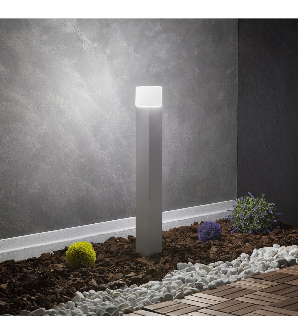 Balise Extérieure en Saillie sur Pied 74cm Augusta Blanche - 5348 - vue 1