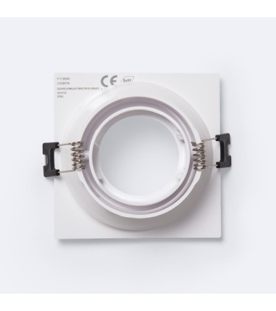 Collerette Downlight Carré IP65 pour Ampoule LED GU10 / GU5.3 Coupe Ø75 mm Maxis - 113846 - vue 4
