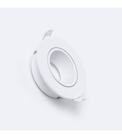 Collerette Downlight Ronde Blanche pour Ampoule LED GU10 / GU5.3 Coupe Ø 75 mm - 108912 - vue 7