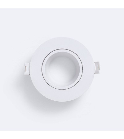 Collerette Downlight Ronde Blanche pour Ampoule LED GU10 / GU5.3 Coupe Ø 75 mm - 108912 - vue 8