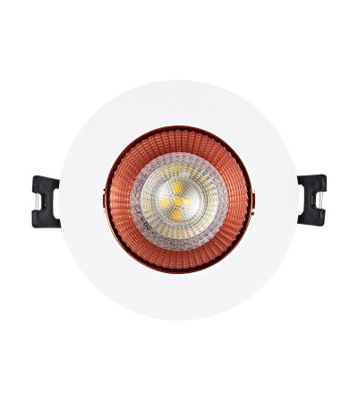 Collerette Downlight Ronde Orientable pour Ampoule LED GU10/GU5.3 Coupe Ø 80mm - 86762 - vue 4