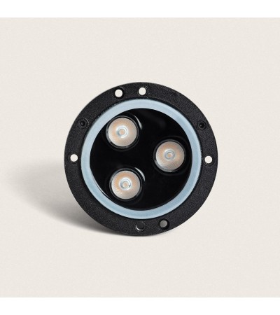 Balise Extérieure LED 3W Encastrable au Sol Gimsha 3L Noire - 102371 - vue 6