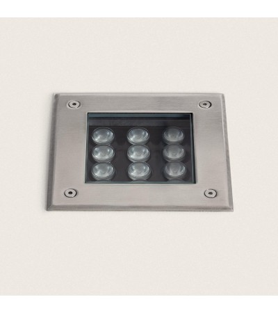 Balise Extérieure LED Encastrable au Sol Carrée Utopia 12 W - 102393 - vue 1