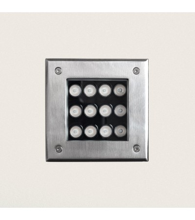Balise Extérieure LED Encastrable au Sol Carrée Utopia 12 W - 102393 - vue 4