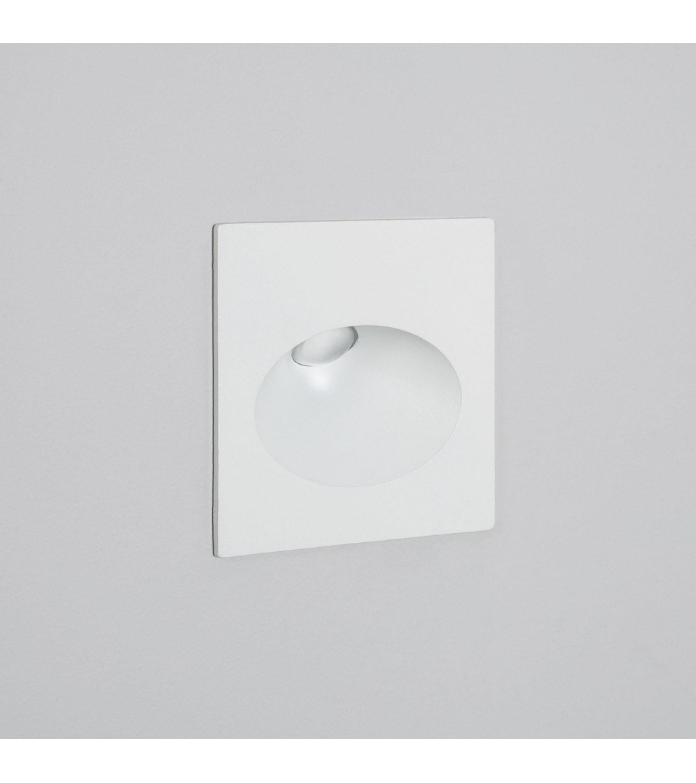 Balise Extérieure Murale LED Encastrable 3W Carrée Coney Blanche - 87803 - vue 1