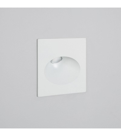 Balise Extérieure Murale LED Encastrable 3W Carrée Coney Blanche - 87803 - vue 3