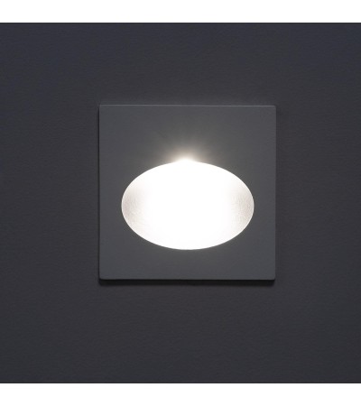 Balise Extérieure Murale LED Encastrable 3W Carrée Coney Blanche - 87803 - vue 4
