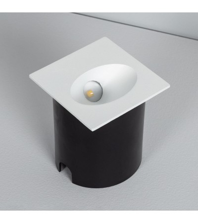 Balise Extérieure Murale LED Encastrable 3W Carrée Coney Blanche - 87803 - vue 6