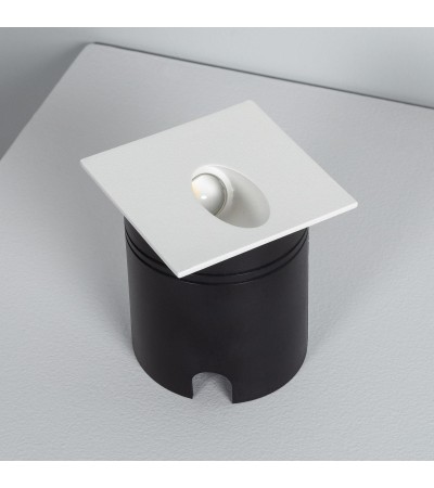Balise Extérieure Murale LED Encastrable 3W Carrée Ellis Blanche - 87845 - vue 6