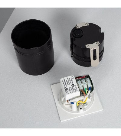 Balise Extérieure Murale LED Encastrable 3W Carrée Ellis Blanche - 87845 - vue 7