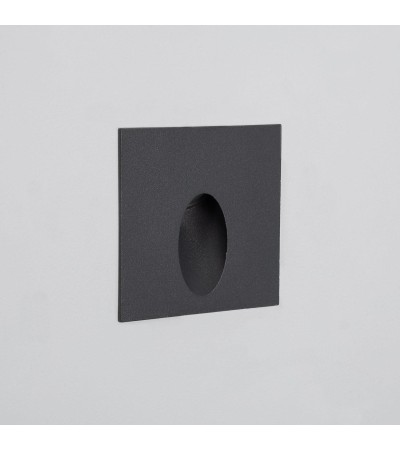 Balise Extérieure Murale LED Encastrable 3W Carrée en Aluminium Ellis Grise