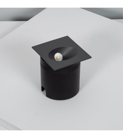 Balise Extérieure Murale LED Encastrable 3W Coney Grise - 87810 - vue 6