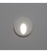 Balise Extérieure Murale LED Encastrable 3W Ronde Blanche en Aluminium Boiler - 87831 - vue 4