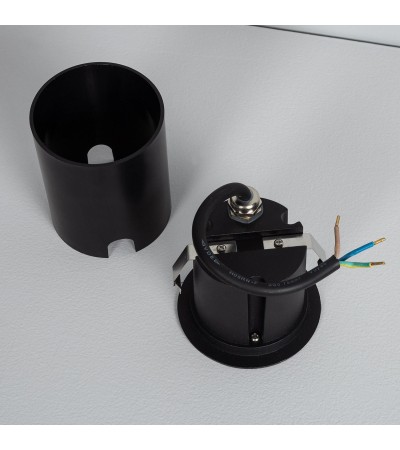 Balise Extérieure Murale LED Encastrable 3W Ronde Coney Noire - 87819 - vue 7