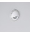 Balise Extérieure Murale LED Encastrable 3W Ronde Occulare Blanche - 87691 - vue 3