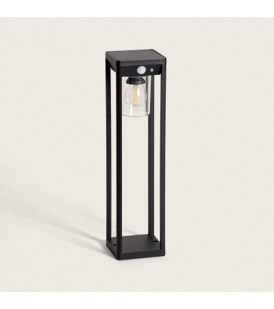 Balise Extérieure sur Pied Solaire 2W 40cm Aluminium avec Détecteur de Mouvement Devah