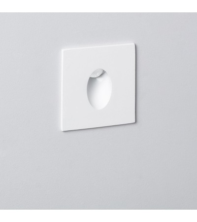 Balise LED 1W Encastrable au Mur Carrée Blanche Adam