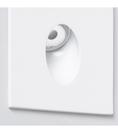 Balise LED 1W Encastrable au Mur Carrée Blanche Adam - 86029 - vue 5