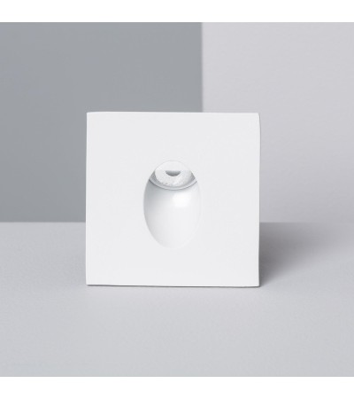Balise LED 1W Encastrable au Mur Carrée Blanche Adam - 86029 - vue 6