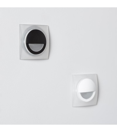 Balise Murale LED 3W Encastrable Aluminium Carrée Noire Occulare - 87700 - vue 7