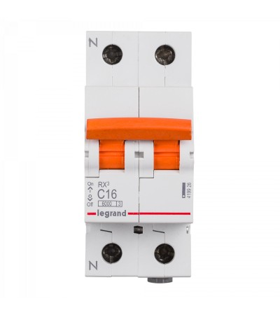Disjoncteur Magnétothermique Résidenciel 1P+N 6kA 10-40A Courbe C RX³ LEGRAND 419925 - 78889 - vue 5