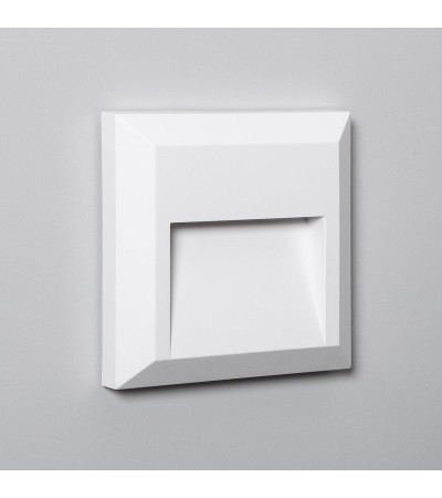 Balise LED Extérieure 1W En Saillie au Mur Carrée Byron Blanche