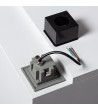Balise LED Extérieure 2W Encastrable au Mur Carrée Grasset Grise - 87274 - vue 7