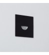Balise Murale Extérieure LED 2W Encastrable Aluminium Carrée Noire Guell - 87232 - vue 5