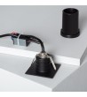Balise Murale Extérieure LED 2W Encastrable Aluminium Carrée Noire Guell - 87232 - vue 7