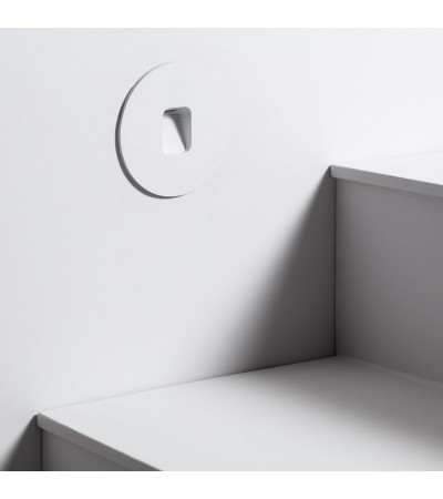 Balise LED Extérieure 2W Encastrable au Mur Ronde Grasset Blanche