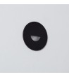 Balise Murale Extérieure LED 2W Encastrable Aluminium Ronde Noir Guell - 87218 - vue 5