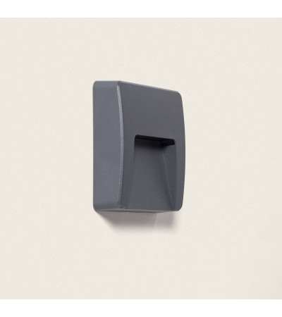 Balise LED Extérieure 3W En Saillie au Mur Carrée Dag Anthracite