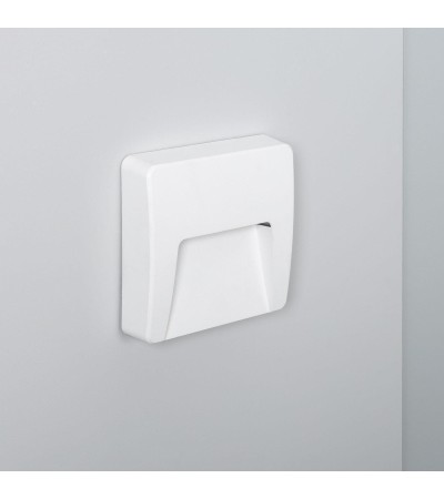 Balise LED Extérieure 3W En Saillie au Mur Carrée Dag Blanche