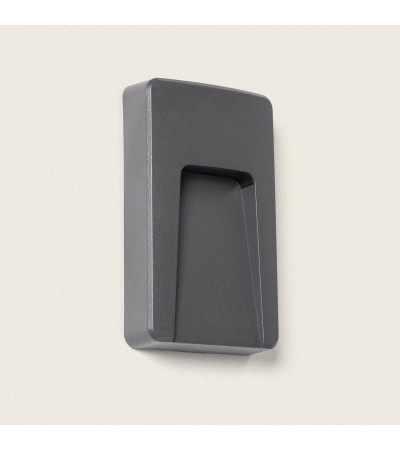 Balise LED Extérieure 3W En Saillie au Mur Rectangulaire Joy Anthracite