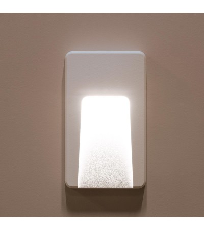 Balise LED Extérieure 3W En Saillie au Mur Rectangulaire Joy Blanche - 88324 - vue 5