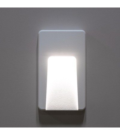 Balise LED Extérieure 3W En Saillie au Mur Rectangulaire Joy Blanche - 88324 - vue 6