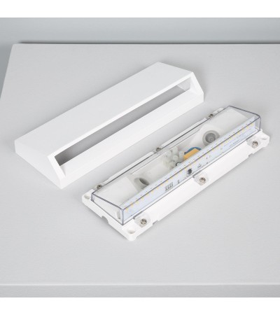 Balise LED Extérieure 3W En Saillie au Mur Rectangulaire Tunez Blanche - 88341 - vue 5