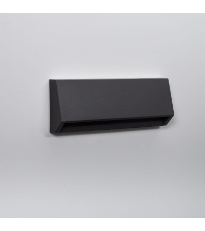 Balise LED Extérieure 3W En Saillie au Mur Rectangulaire Tunez Noire