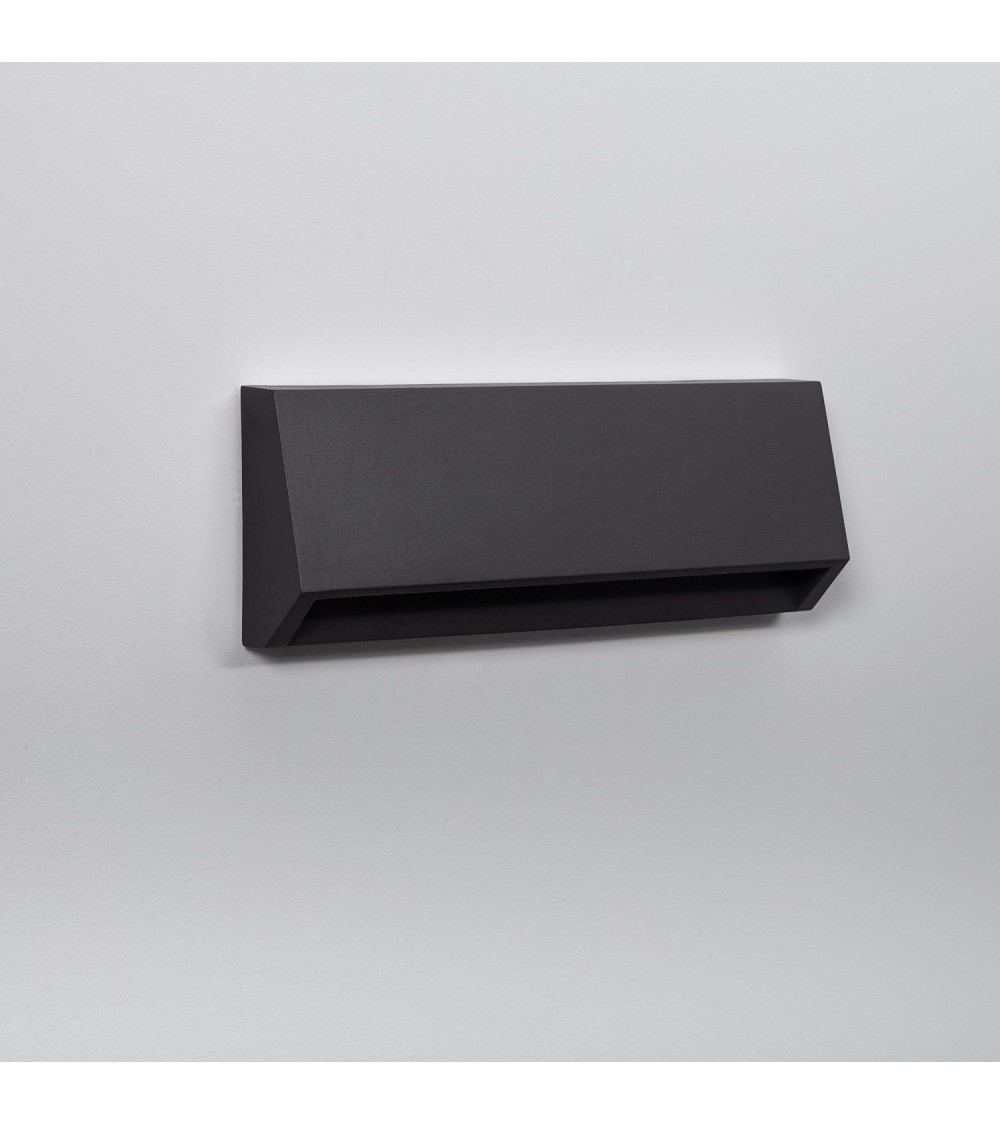 Balise LED Extérieure 3W En Saillie au Mur Rectangulaire Tunez Noire - 88348 - vue 1