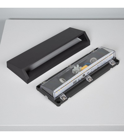 Balise LED Extérieure 3W En Saillie au Mur Rectangulaire Tunez Noire - 88348 - vue 5