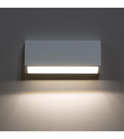 Balise LED Extérieure 3W En Saillie au Mur Rectangulaire Valeta Blanche - 88331 - vue 4