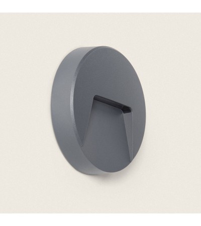 Balise LED Extérieure 3W En Saillie au Mur Ronde Nilsa Anthracite