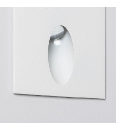 Balise LED Extérieure 3W Encastrable au Mur Carée Bombée Olite Blanche - 87761 - vue 5