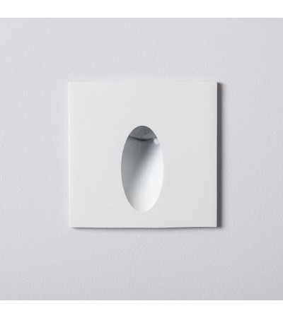 Balise LED Extérieure 3W Encastrable au Mur Carée Bombée Olite Blanche - 87761 - vue 6