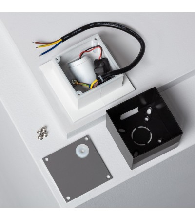 Balise LED Extérieure 3W Encastrable au Mur Carée Bombée Olite Blanche - 87761 - vue 8