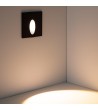 Balise LED Extérieure 3W Encastrable au Mur Carée Bombée Wabi Noire - 87756 - vue 5