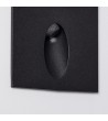 Balise LED Extérieure 3W Encastrable au Mur Carée Bombée Wabi Noire - 87756 - vue 6