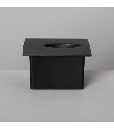 Balise LED Extérieure 3W Encastrable au Mur Carée Bombée Wabi Noire - 87756 - vue 8