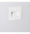 Balise LED Extérieure 3W Encastrable au Mur Carrée Olite Blanche - 87716 - vue 1